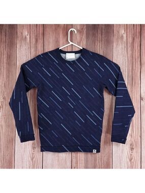 G-Star Raw by Marc Newson Mens Small Stars Sky Painted Printer Sweatshirt Navy